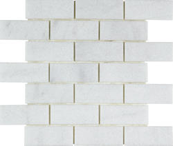 Ellis Fisher Bianco Marble Brick Joint 12 X 12 Stone Mosaic Tile At