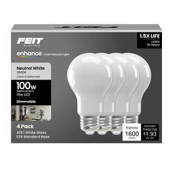 Feit Electric Enhance Watt Equivalent Frosted Dimmable A E