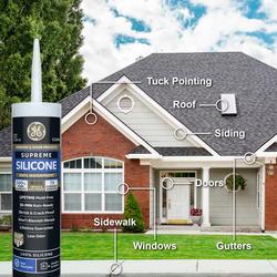 GE Supreme Silicone Window Door Sealant Caulk 10 1 Oz Clear At