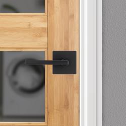 Kwikset Halifax Matte Black Hall Closet Passage Door Lever At Menards