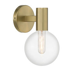 Savoy House Essentials Wright 1 Light Warm Brass Sconce At Menards