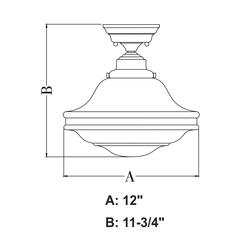 Patriot Lighting Huntley Oil Rubbed Bronze Semi Flush Mount Ceiling