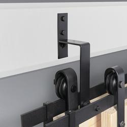 Forge Iron Black Sliding Barn Door Rail Bypass Bracket At Menards