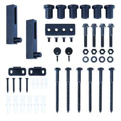 Forge Hayden 80 Iron Black 2 Piece Sliding Barn Door Hardware Kit At