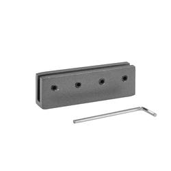 Forge Mini Weathered Pewter Sliding Barn Door Flat Rail Connector At