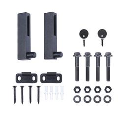 Forge Marion Iron Black Sliding Barn Door Barn Trolley Hardware Kit At