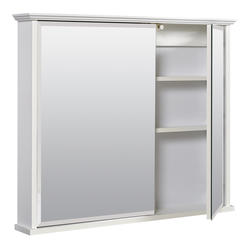 Zenna Home W X H White Framed Bi View Medicine Cabinet At Menards