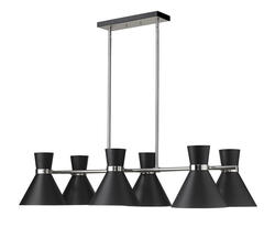 Z Lite Soriano Matte Black Brushed Nickel Light Chandelier At Menards