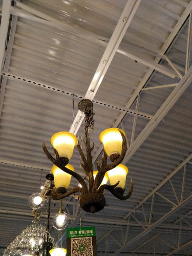 Antler chandelier store menards