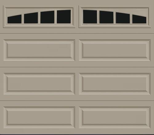 Ideal Door® Traditional Sandtone Insulated Garage Door with Windows at ...