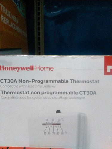 Heat only or Cool only non-programmable Thermostat