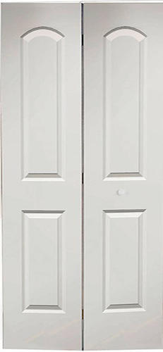 Mastercraft® Primed Smooth 2-Panel Arch Bi-Fold Closet Door at Menards®