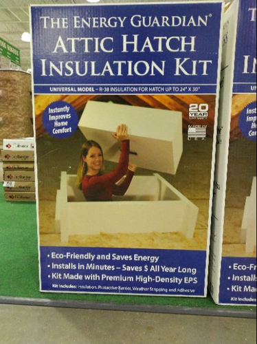 ESS Energy Products The Energy Guardian® R-38 Universal Attic Hatch Insulation Kit ESS Energy Products The Energy Guardian® R-38 Universal Attic Hatch Insulation Kit