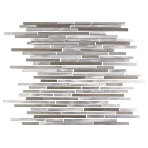 GBM® City Lights Aluminum 11 x 16 Random Stripe Metal Mosaic Tile GBM® City Lights Aluminum 11 x 16 Random Stripe Metal Mosaic Tile