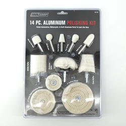 ABN Aluminum Polishing Buffing Kit - 14pc Drill Buff Attachment and Steel Polishing Compound Set for Cars or Motorcycles 810153