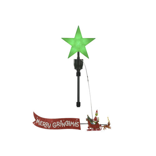 Mr. Christmas® 25-3/4" LED Animated Grinch Tree Topper