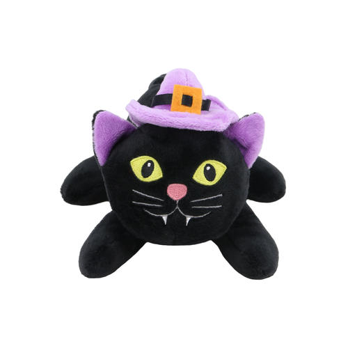 Pumpkin Hollow™ 7" Animated Witch Cat with Sound Halloween Plush