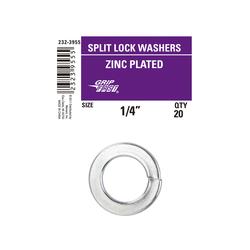 Trinity Fastener 1/4" Split Lock Washers – Zinc Plated, Regular, 500-Pack