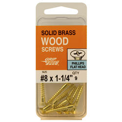 Brass Wood Screws Flat Head Phillips