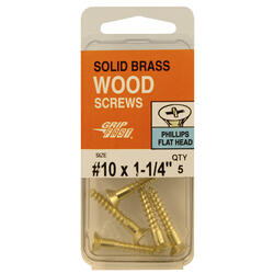 Viti Per Legno In Ottone Massello - #8 X 1-1/4, Testa Piatta - Foto 9