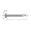 Grip Fast® #8 x 1" Stainless Steel Phillips Pan Self-Drilling Screw - 61 Count