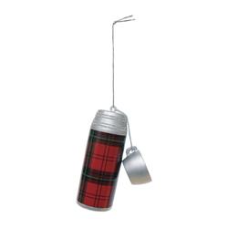 Enchanted Forest® 3.8 Red Plaid Glass Thermos Ornament at Menards®