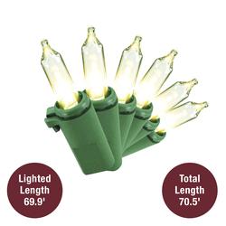 10 Battery Operated White LED Mini Lantern Christmas Lights - 4.6