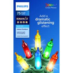 Philips 75-Light Dazzle Multicolor Smooth Mini Christmas String