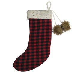 23” Red and Black Buffalo Plaid Stockings