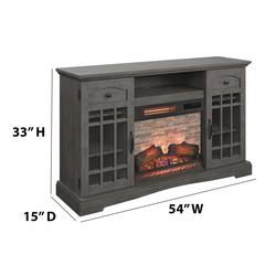 ChimneyFree® Hayden 54" Weathered Gray Electric Fireplace Entertainment Center