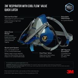 3M OV AG P100 Professional Multi-Purpose Respirator in Black with Drop Down  63023DHA1-C - The Home Depot