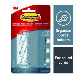 3M Command™ Clear Round Cord Clip - 4 Pack at Menards®