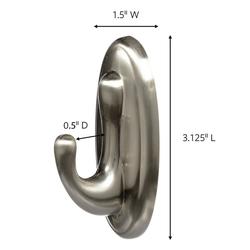 3M Command™ Brushed Nickel Large Forever Classic Wall Hook at Menards®