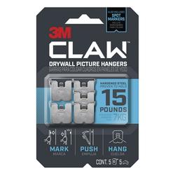3M CLAW™ 15 lb. Drywall Picture Hanger with Temporary Spot Marker - 5 Pack  at Menards®