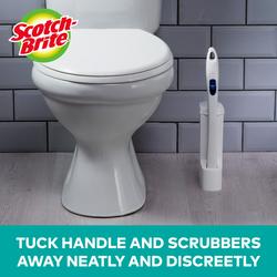 Scotch-Brite Disposable Toilet Scrubber Refills with Built-in Cleaner, Scrubs Under The Rim, Removes Rust & Hard Water Stains, 10 Refills