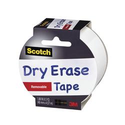 2 x 72 Yards Whiteboard Tape, Thin Dry Erase Tape, White
