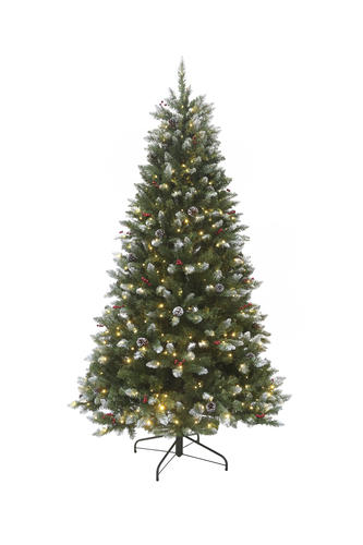 Enchanted Forest® 7' Prelit Crystal Fir Artificial Christmas Tree