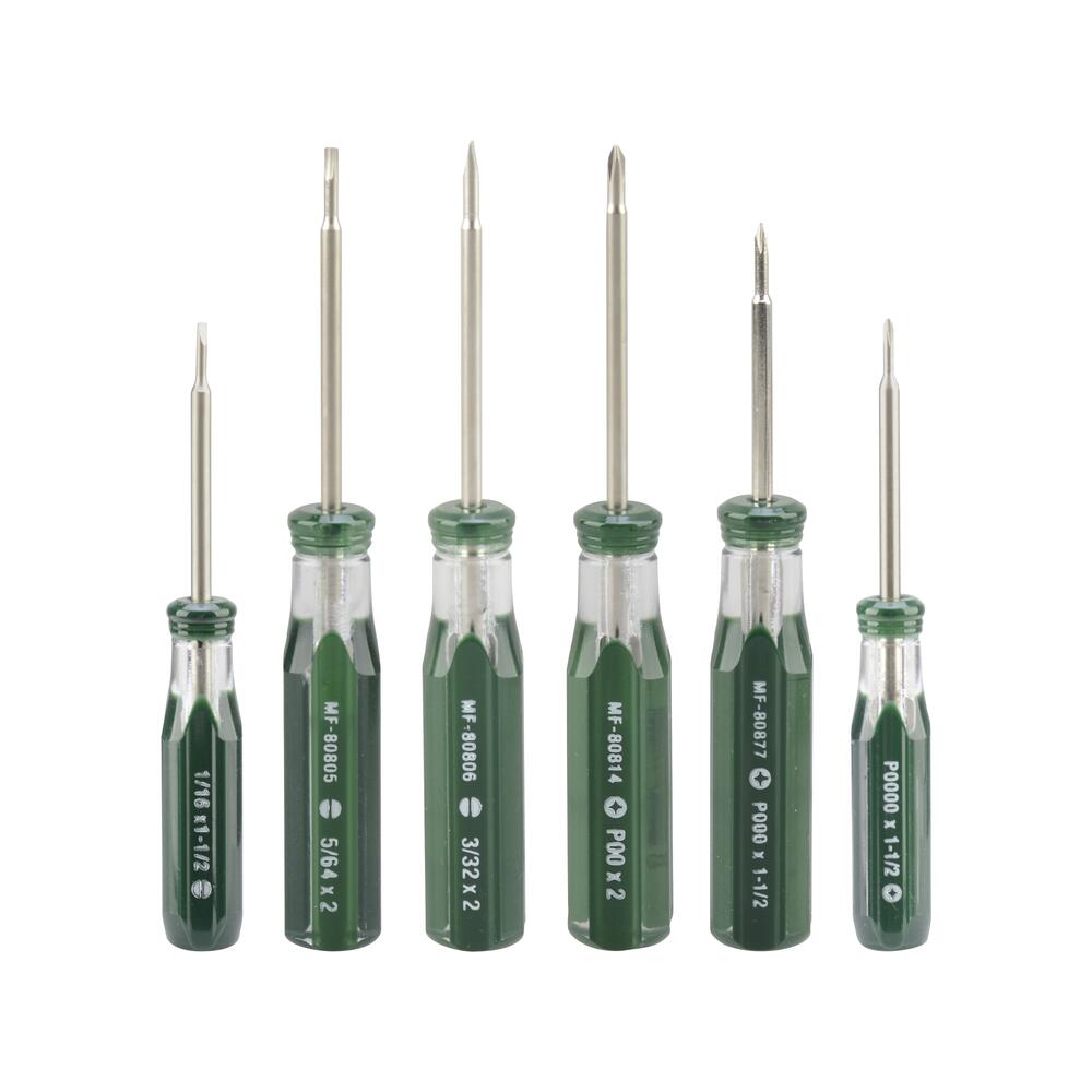 Masterforce® Precision Slotted & Phillips Screwdriver Set - 6