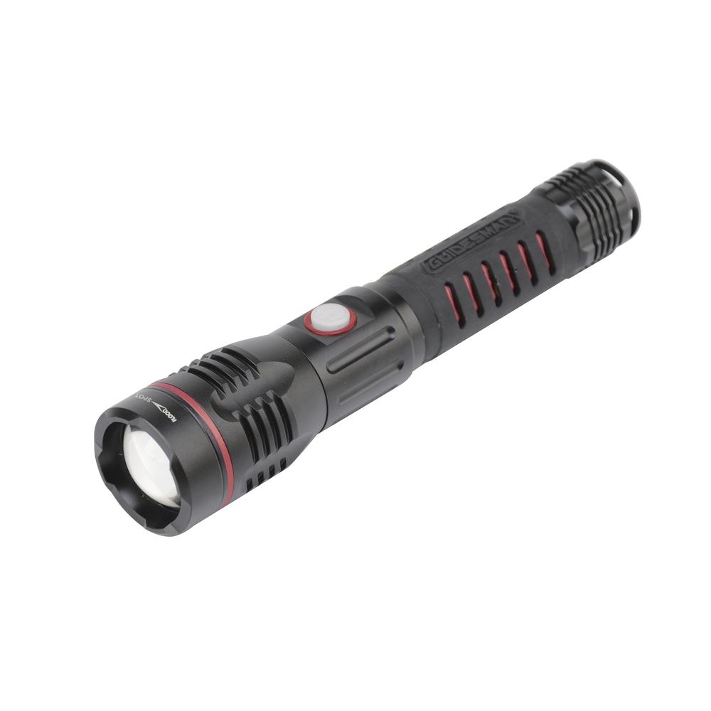 Guidesman® 1000 Lumen LED Rubbergrip Rechargeable Flashlight