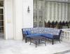 Backyard Creations® Allenwood Brown Wicker Sectional Patio Set with Blue Cushions