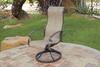 Backyard Creations® Harden Hills Brown Swivel Rocker Dining Patio Chair Set with Brown Fabric - 2 Pack