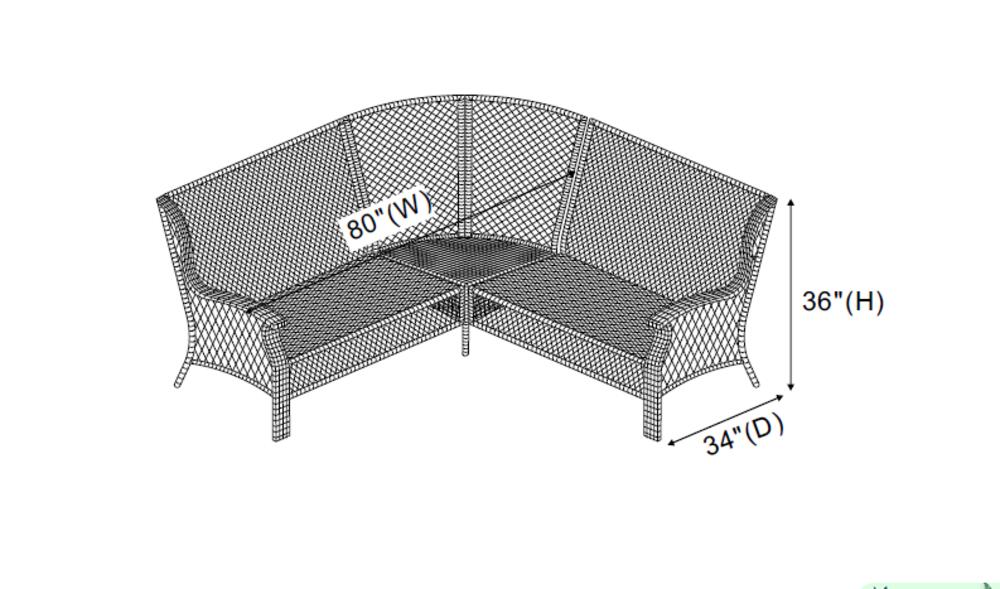 Backyard Creations® Allenwood Brown Wicker Sectional Patio Set with Blue Cushions