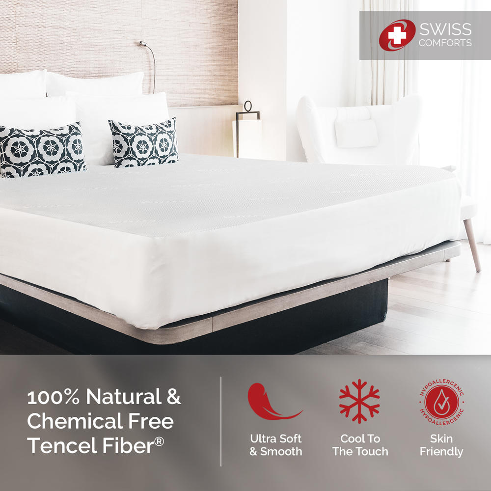 Swiss Comforts Tencel Queen Mattress Protector