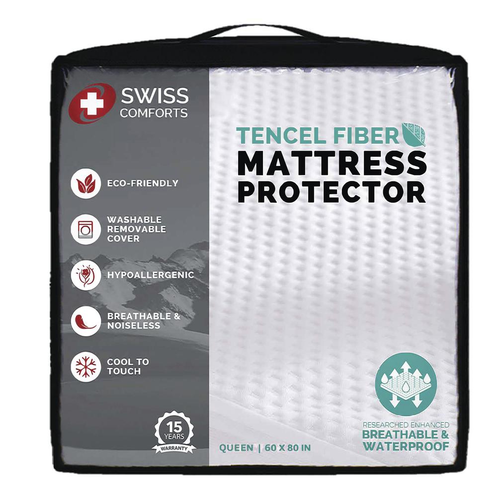 Swiss Comforts Tencel Queen Mattress Protector