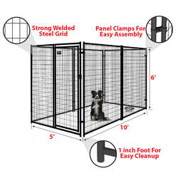 6' x 5' x 10' Heavy Duty Black Kennel Material List at Menards®