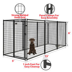 6' x 5' x 15' Heavy Duty Black Kennel Material List at Menards®