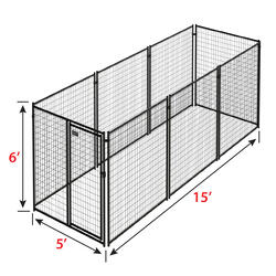 6' x 5' x 15' Heavy Duty Black Kennel Material List at Menards®