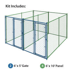 Galvanized kennel outlet panels