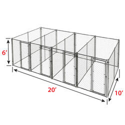 10 x 20 shop x 6 dog kennel