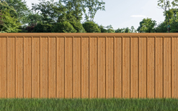 6' x 6' Rough Sawn Natural Cedar Pro-Rib Fence Panel Section Material ...